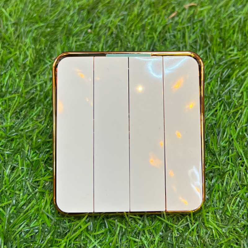 Luxury 4gang 2way Gold & White Switch